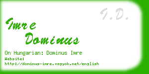 imre dominus business card